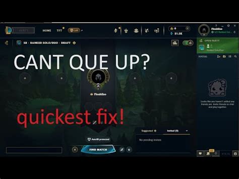 league no queue timer.
